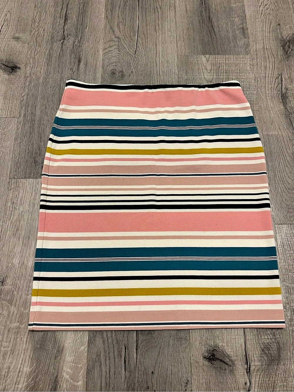 LOFT Outlet Striped Midi Skirt in Pink & Blue Size Medium